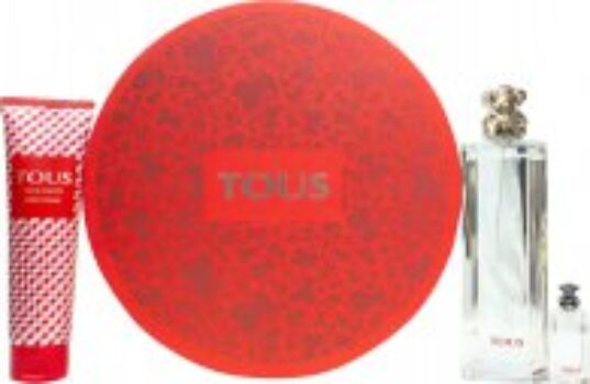 Tous Gift Set 90ml EDT Spray + 150ml Body Lotion + 4.5ml EDT + Metal Tin