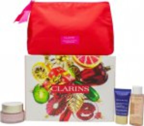 Clarins Multi-Active Collection Gift Set 50ml Multi-Active Day Cream + 15ml Multi-Active Night Cream + 50ml Cleansing Micellar Water + Wash Bag