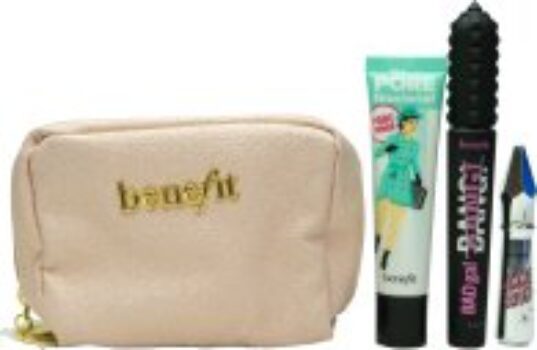 Benefit Top Trip Beauty Set 22ml Primer + 8.5g Mascara + In Shade 3 + Pouch Gimme Brow +