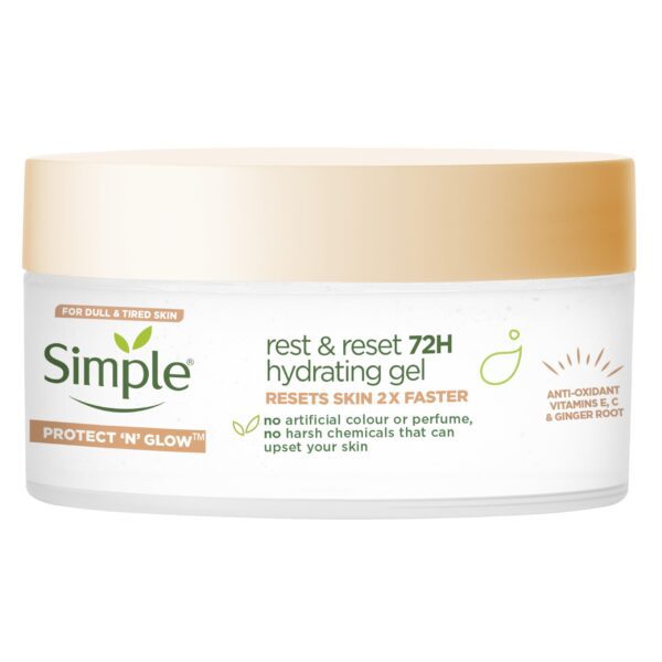 Simple Protect & Glow Rest & Reset 72h Hydrating Gel - 50ml