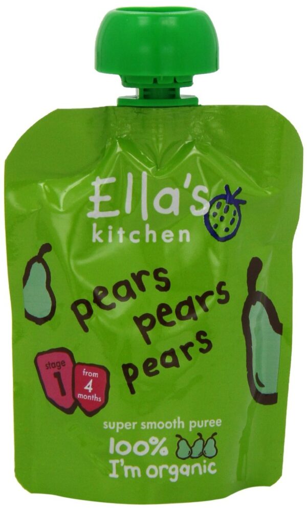 Ella's Kitchen Organic Pears First Tastes Baby Pouch 4+ Months 7 Pack - 70g