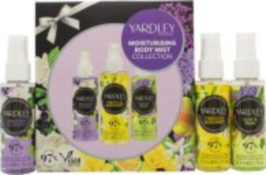 Yardley Moisturising Body Mist Collection Gift Set 50ml Gardenia & Cassis + 50ml Freesia & Bergamot + 50ml Lilac & Pear