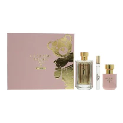 Prada La Femme L'eau 3 Piece Eau De Toilette 100ML Body Lotion 100ML Eau De Toilette 10ML