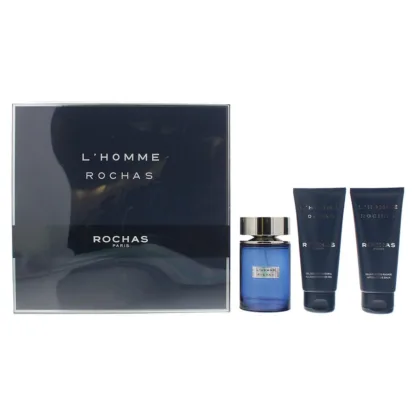 Rochas L'Homme Gift Set 100ml EDT + 100ml Shower Gel + 100ml Body Lotion