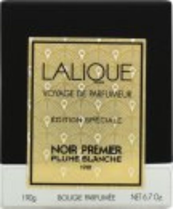 Lalique Candle 190g - Noir Premier Plume Blanche 1901