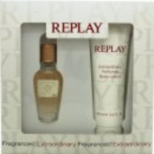 Replay Jeans Original for Her Gift Set 20ml EDT Spray + 100ml Body Lotion