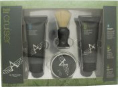 Aubusson Cruiser Grooming Gift Set 100ml Aftershave Balm + 100ml Cleanser + 60g Soap + Shaving Brush