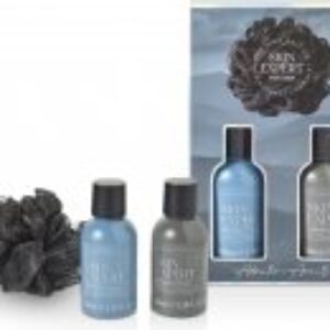 The Kind Edit Co. Skin Expert Mini Shower Gift Set 100ml Body Wash + 100ml Shampoo + Shower Flower