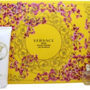 Versace Eros pour Femme Gift Set 100ml EDP + 5ml EDP + 100ml Body Lotion + 100ml Shower Gel