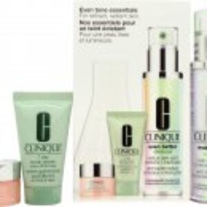 Clinique Even Tone Essentials Gift Set 50ml Even Better Clinical Radical Dark Spot Corrector + Interrupter + 30ml 7 Day Scrub Cream + 5ml All About Eyes