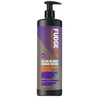 Fudge Clean Blonde Damage Rewind Violet Toning Shampoo 1000ml