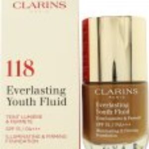 Clarins Everlasting Youth Fluid Foundation SPF15 30ml - 118 Sienna