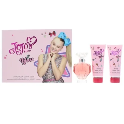 JoJo Siwa Be You - Gift Set With 100ml EDP Spray  100ml Body Wash and 100ml Body Lotion