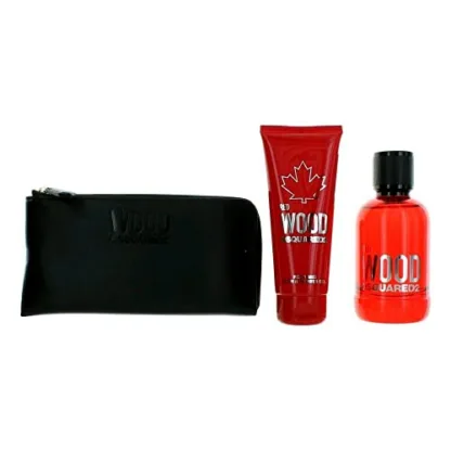 DSQUARED2 Red Wood Gift Set 100ml EDT + 100ml Shower Gel + Purse