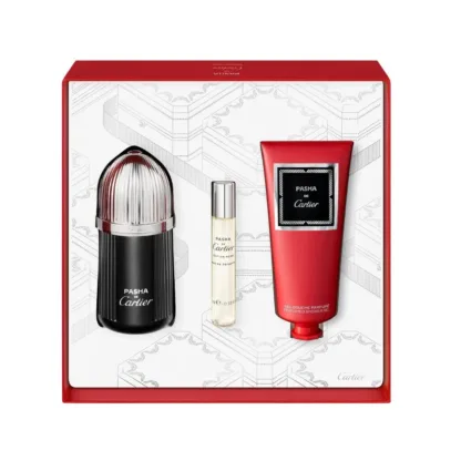 Cartier Pasha De Cartier Edition Noire 3 Piece Gift Set: Eau de Toilette 100ml - Eau de Toilette 10ml - Shower Gel 100ml