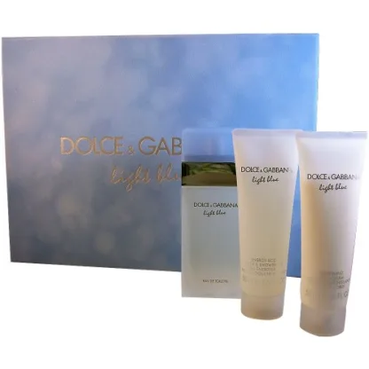 Dolce & Gabbana Light Blue Gift Set 50ml EDT + 50ml Body Cream + 50ml Shower Gel