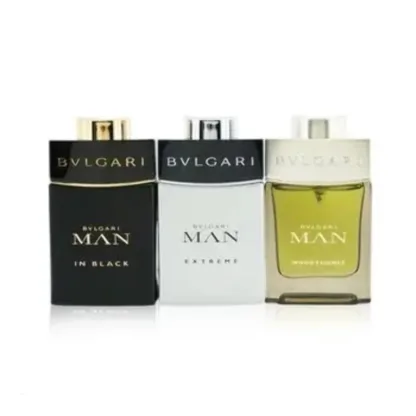 Bvlgari Man Gift Set 15ml Man In Black EDP + 15ml Man Glacial Essence EDP + 15ml Man Wood Essence EDP