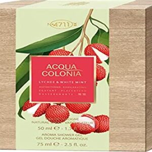 Mäurer & Wirtz 4711 Acqua Colonia Lychee & White Mint Gift Set 50ml EDC + 75ml Shower Gel