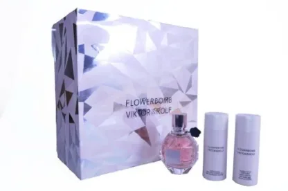 Viktor & Rolf FlowerBomb Gift Set 50ml EDP + 50ml Body Lotion + 50ml Shower Gel