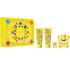 Versace Yellow Diamond 4 Piece Gift Set: Eau De Toilette 90ml - Shower Gel 100ml - Body Lotion 100ml - Eau De Toilette 5ml