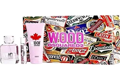 DSquared2 Wood For Her Gift Set 100ml EDT + 10ml EDT + 150ml Shower Gel