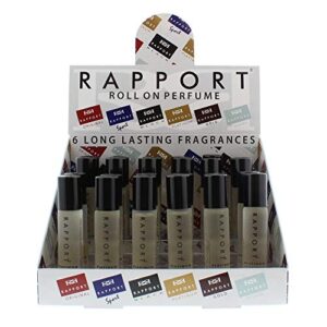 Eden Classic Rapport Platinum 10Ml Roll On Perfume Display Unit 24Pcs