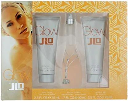 Jennifer Lopez Glow 3 Piece Gift Set: Eau De Toilette 50ml - Body Lotion 75ml - Shower Gel 75ml