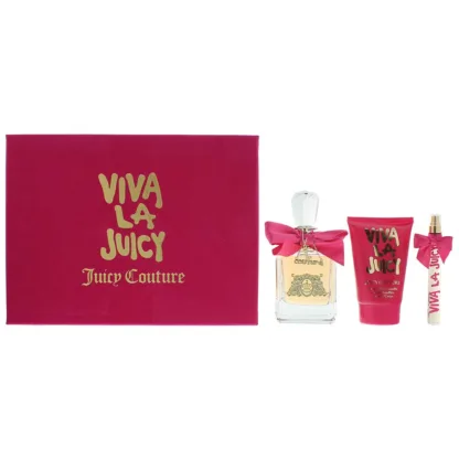 Juicy Couture Viva La Juicy Gift Set 100ml EDP + 125ml Body Souffle + 10ml EDP