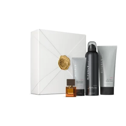 Rituals Homme Invigorating Routine Gift Set 15ml L'Essentiel EDP Spray + 200ml Foaming Shower Gel + 200ml Sport 2-in1 Shampoo & Body Wash + 70ml Sport Anti-Dryness Body Lotion