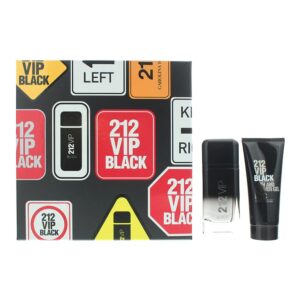 Carolina Herrera 212 Vip Black 2 Piece Gift Set: Eau De Parfum 100ml - Shower Gel 100ml