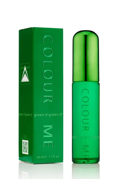 Colour Me Green Gift Set 50ml EDT Spray + 10ml Roll-on Perfume