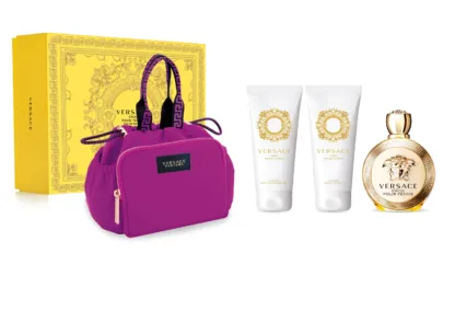 Versace Eros Pour Femme Gift Set 100ml EDP + 100ml Body Lotion + 100ml Shower Gel + Bag