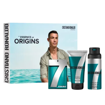 Cristiano Ronaldo CR7 Origins Gift Set 100ml EDT Spray + 150ml Shower Gel + 150ml Body Spray