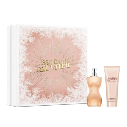 Jean Paul Gaultier Ladies Classique Gift Set 50ml EDT Spray +75ml Body Lotion