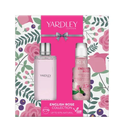 Yardley English Rose Gift Set 50ml EDT + 50ml Body Mist