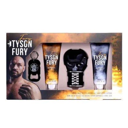 Tyson Fury Gift Set 100ml EDT + 100ml Shower Gel + 100ml Body Lotion + Keyring