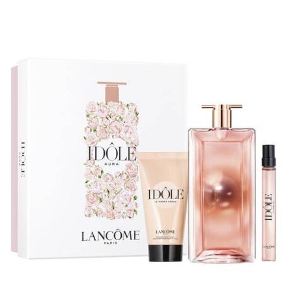 Lancôme Idôle Aura Gift Set 50ml EDP + 10ml EDP + 50ml Body Lotion