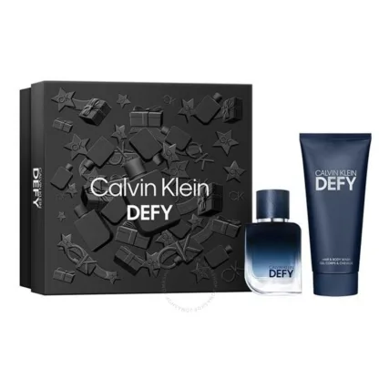 Calvin Klein Defy 2 Piece Gift Set: Eau De Parfum 50ml - Hair Body Wash 100ml