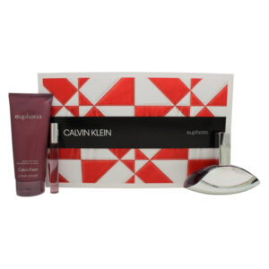 Calvin Klein Euphoria Gift Set 100ml EDP + 10ml Rollerball EDP + 200ml Body Lotion