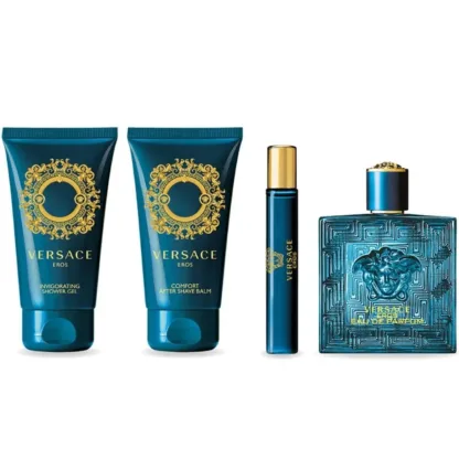 Versace Eros Gift Set 100ml EDP + 75ml Shower Gel + 75ml Aftershave Balm + 10ml EDP