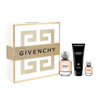 Givenchy L'Interdit Gift Set 50ml EDP + 75ml Body Lotion + 75ml Shower Gel + 10ml EDP