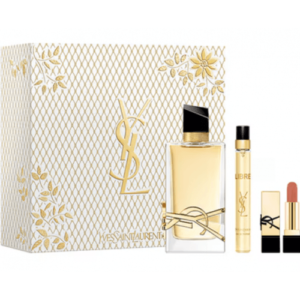 Yves Saint Laurent Libre 90ml Eau De Parfum Spray + 10ml Eau De Parfum Spray + Lipstick Set