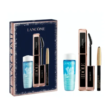 Lancome Lash Idole Mascara 01  Bi Facil Eye Makeup Remover 30ml & Khol Eye Pen Mini 027 Noir Gift Set