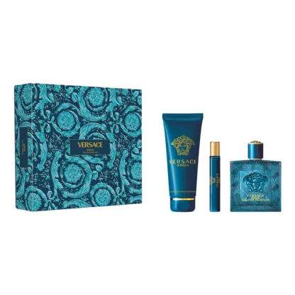 Versace Eros Eau de Parfum 100ml Spray 3 Pieces Set