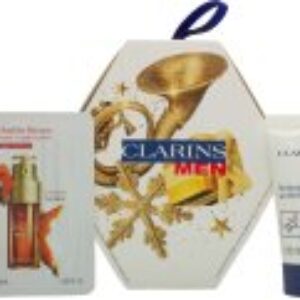 Clarins Men Gift Set 30ml Active Face Wash + 12ml Super Moisture Balm + 3ml Shave + Beard Oil