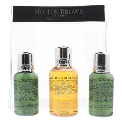 Molton Brown 3-Piece Travel Gift Set - Suma Ginseng & Juniper Lapp Pine Body Washes (50ml & 30ml)