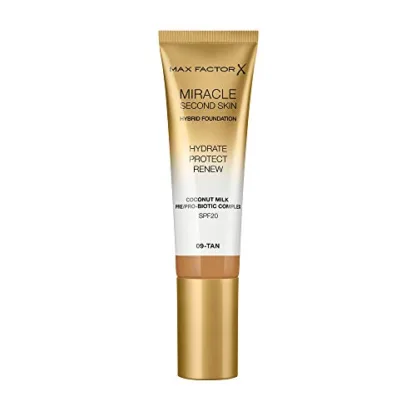 Max Factor Miracle Touch Second Skin Foundation SPF20 30ml - 9 Tan