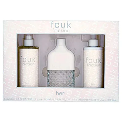 FCUK Friction Her Gift Set 100ml EDT + 250ml Body Lotion + 250ml Fragrance Mist