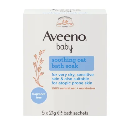 Aveeno Baby Soothing Oat Bath Soak Sachets - 5x21g