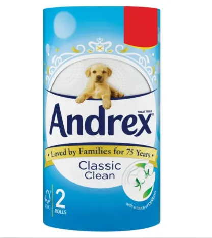 Andrex Classic Clean Toilet Tissue PMP x 2